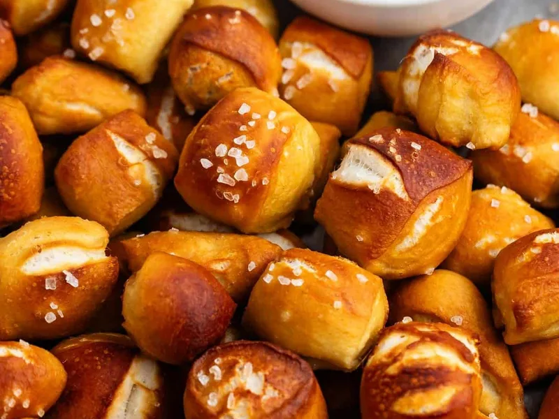 Soft Pretzel Bites with Baking Soda Bath