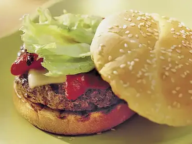 Garlic Dijon Ground Beef Burgers with Monterey Jack