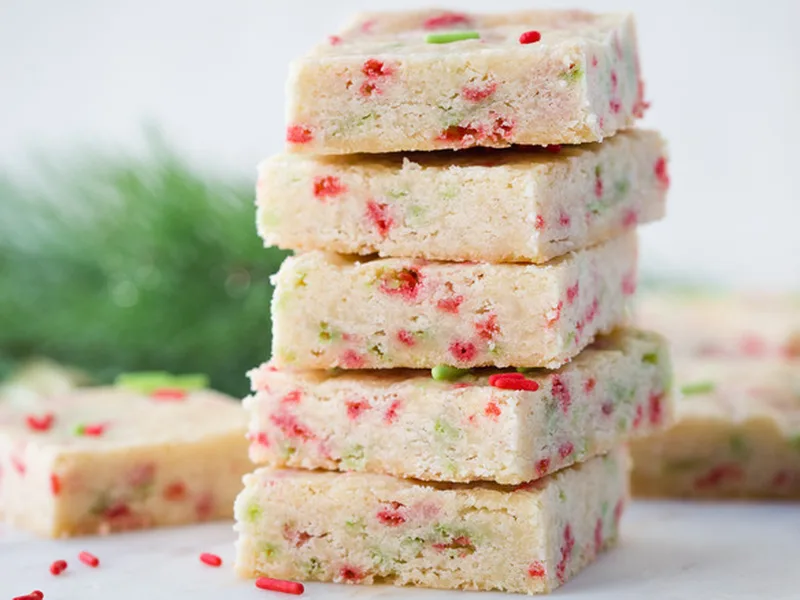 Easy Pan Shortbread Cookies with Almond Extract