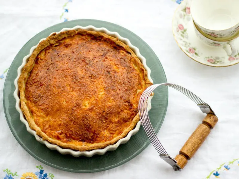 Classic Ham and Cheese Quiche with Homemade Pastry