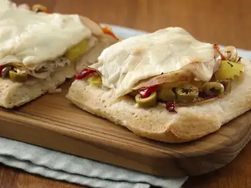 Open-Face Italian Turkey Sandwiches with Mozzarella