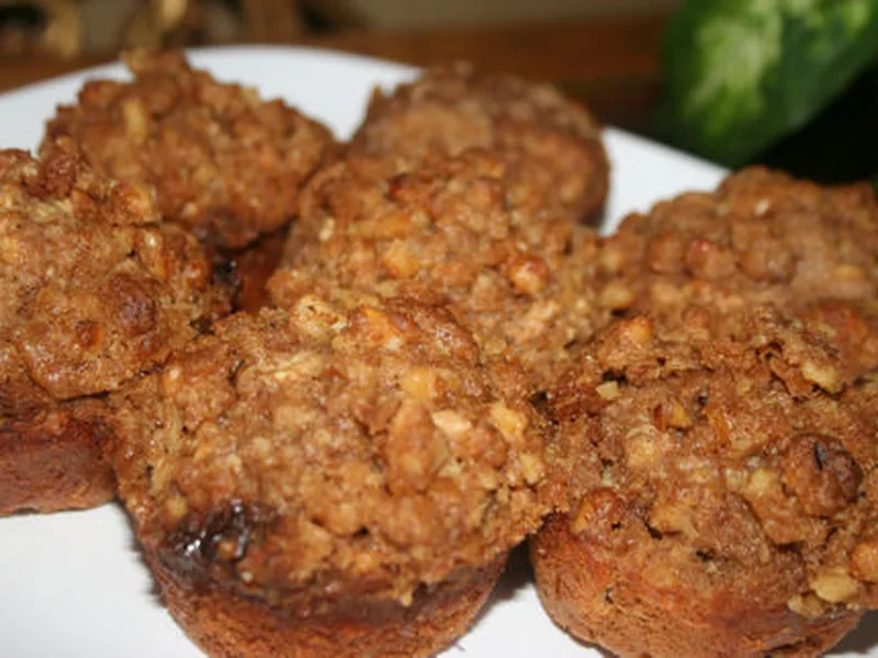 Applesauce Oatmeal Muffin-Tops with Cinnamon Streusel
