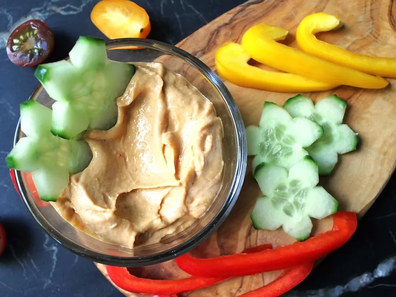 Quick Vegan Maple Tahini Sriracha Dip