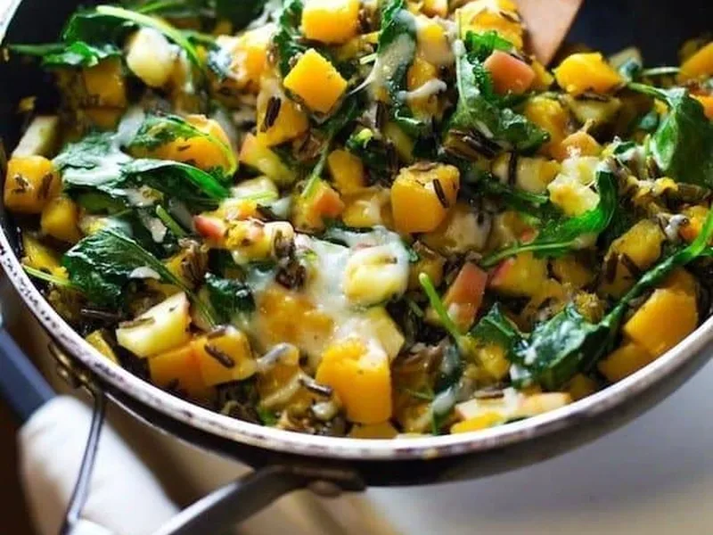 Harvest Wild Rice Skillet with Butternut Squash