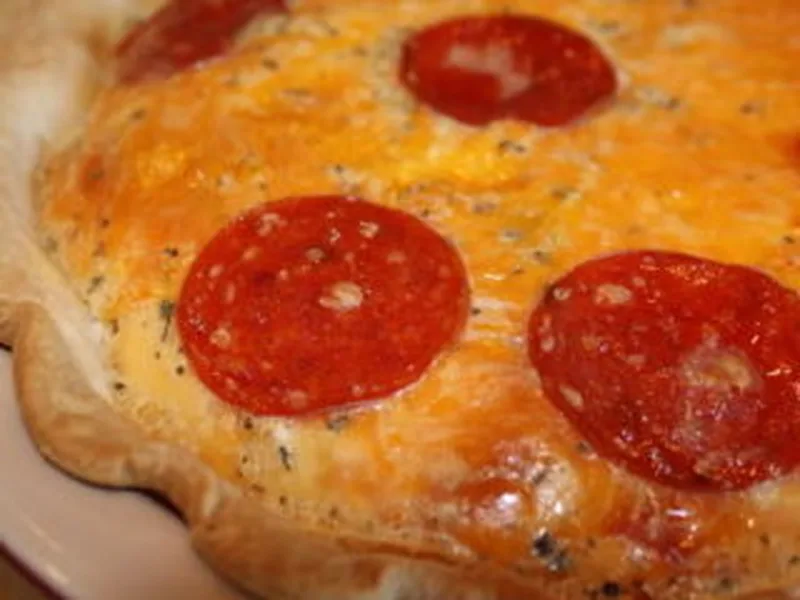 Pepperoni Pizza Pie with Evaporated Milk