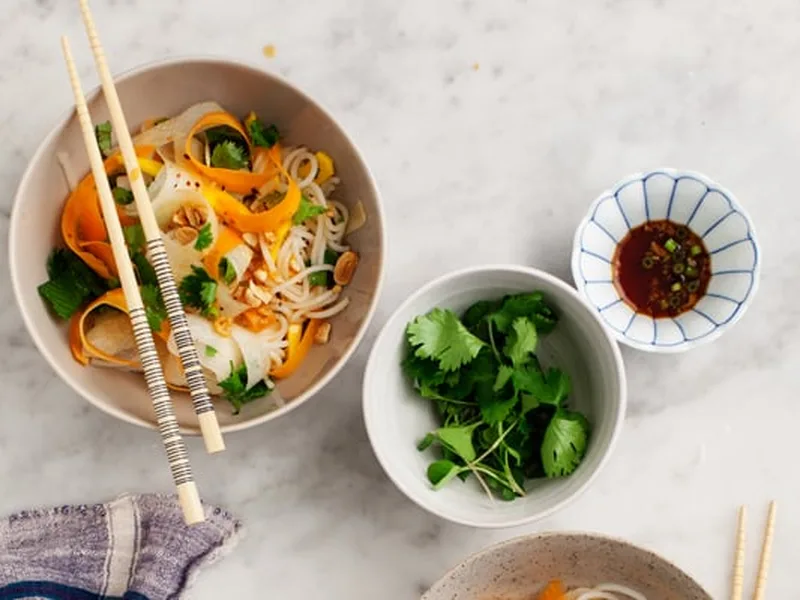 Fresh Mango Daikon Glass Noodle Salad with Herbs