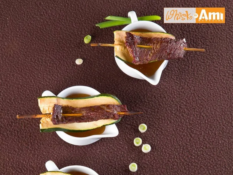 Marinated Beef Zucchini Skewers with Soy Ginger Glaze