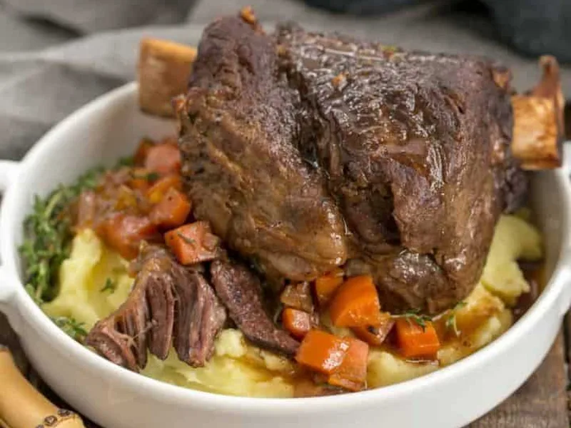 Instant Pot Beef Short Ribs with Red Wine Reduction