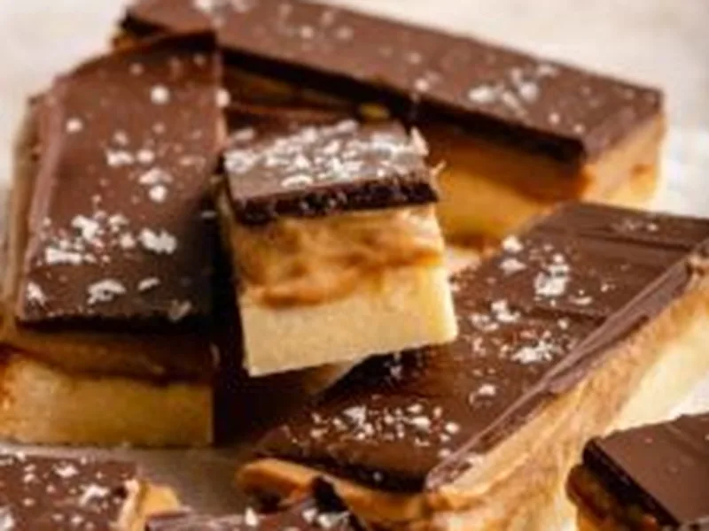 30-Minute Vegan Twix Bars with Almond Flour Shortbread
