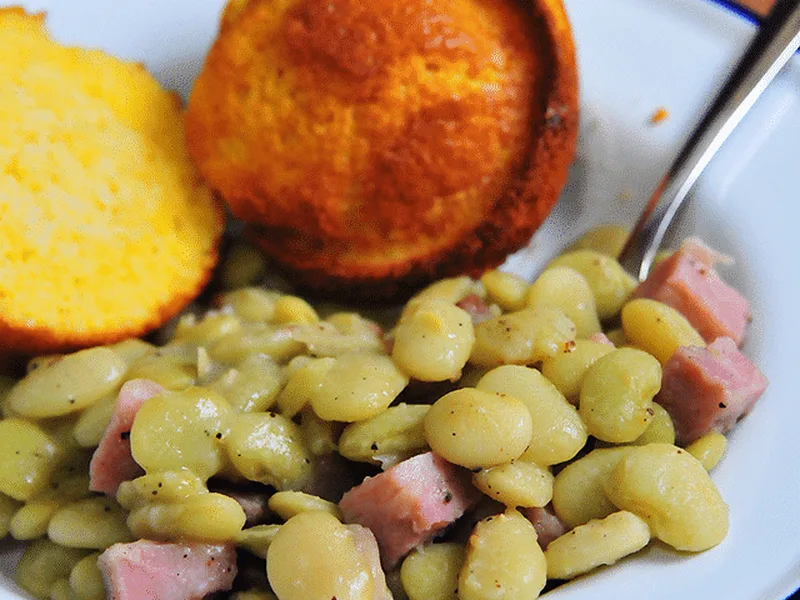 Lima Beans with Ham - Hearty Stovetop Recipe