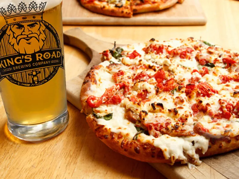 King's Gold Lager Beer Crust Pizza