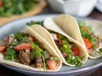Chimichurri Steak Tacos with Fresh Herb Sauce