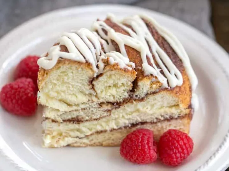 Overnight Cinnamon Bread Twist with Cream Glaze