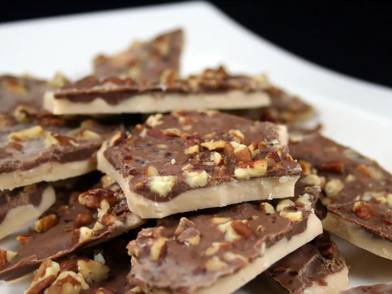 Buttery Toffee with Pecans and Chocolate