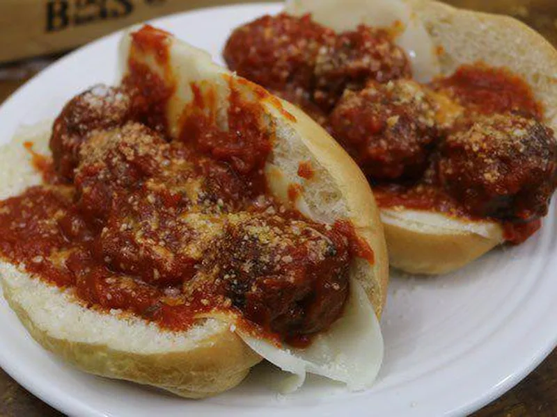 Smoked Italian Meatball Subs with Marinara