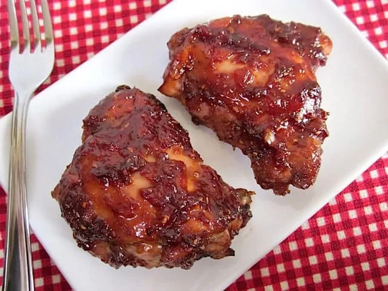 Raspberry Chipotle BBQ Chicken with Sweet Heat Glaze