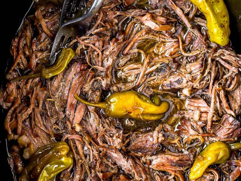 Crockpot Mississippi Pot Roast with Ranch Dressing