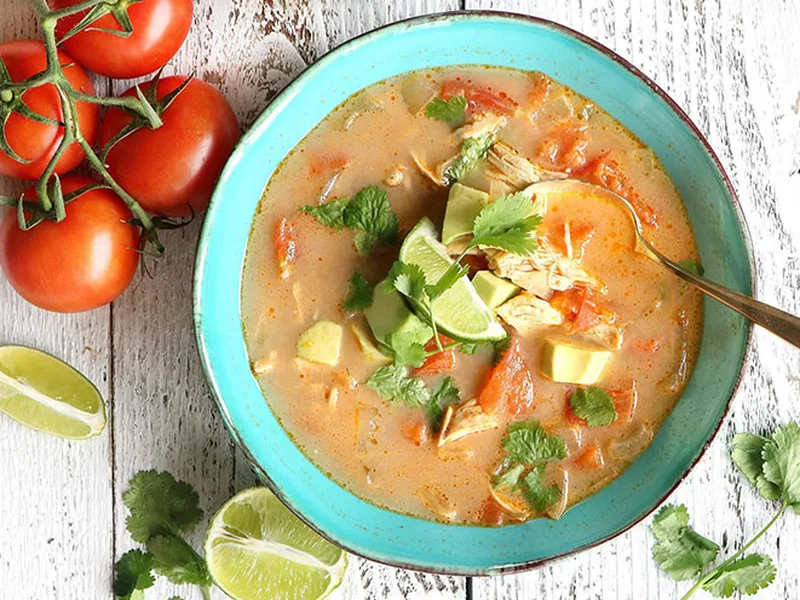 Slow Cooker Chipotle Chicken Soup with Coconut Milk