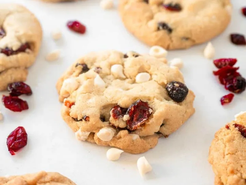 20-Minute Vegan White Chocolate Cranberry Cookies