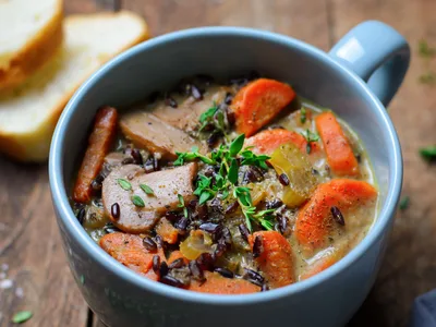 Creamy Mushroom Wild Rice Soup