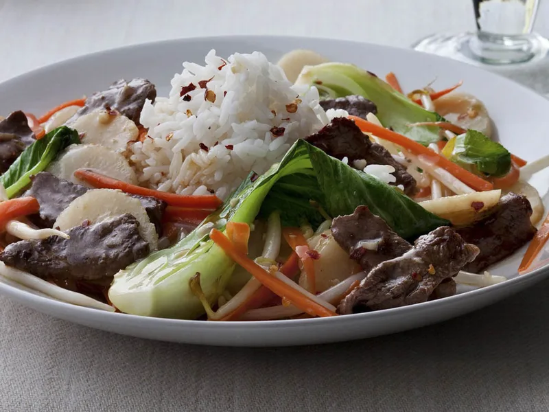 Quick Beef and Bok Choy Stir-Fry with Ginger