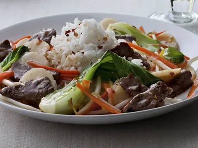 Quick Beef and Bok Choy Stir-Fry with Ginger