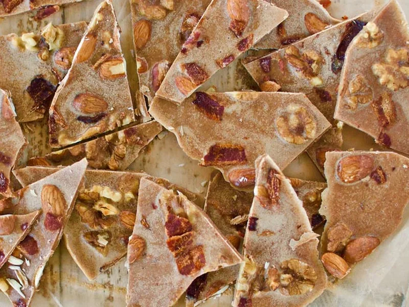 Almond Butter Nut Bacon Brittle with Maple and Spices