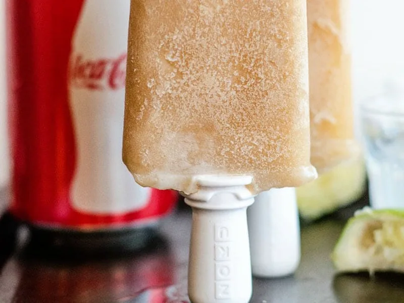 Dirty Coca-Cola Popsicles with Coconut and Lime