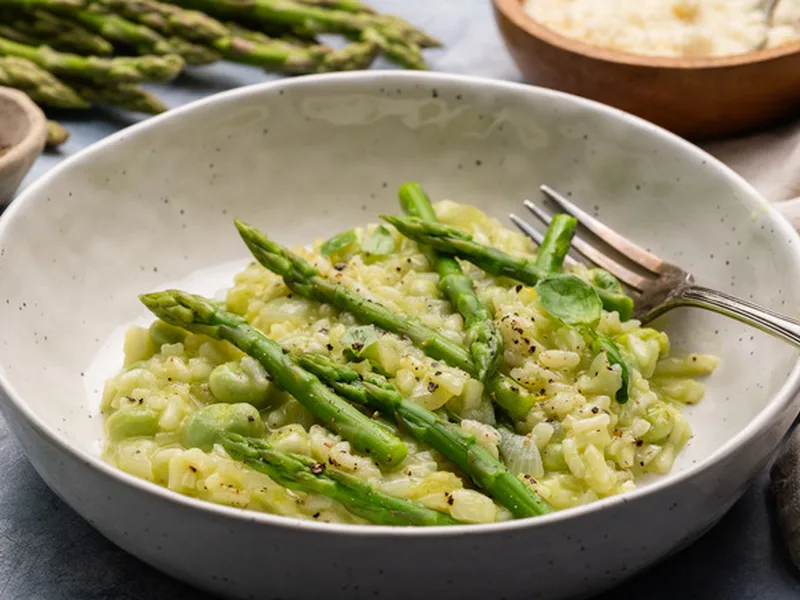 Garden Fresh Asparagus and Broad Bean Risotto