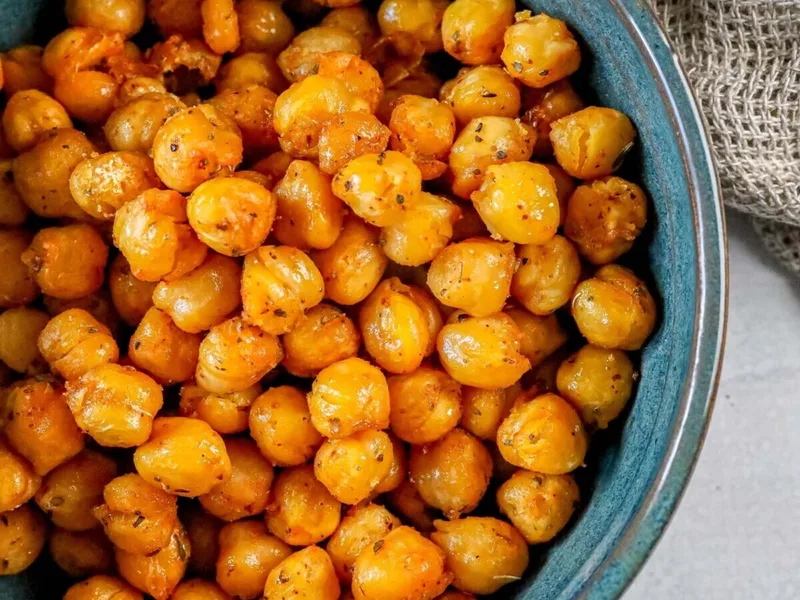 Crispy Lemon Pepper Air Fried Chickpeas