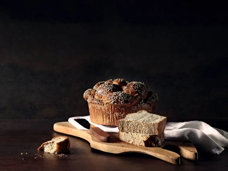 Artisanal Whole Spelt Challah with Traditional Braiding