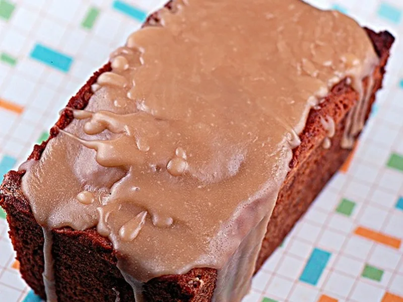 Caramelized Banana Foster Pound Cake with Rum Glaze