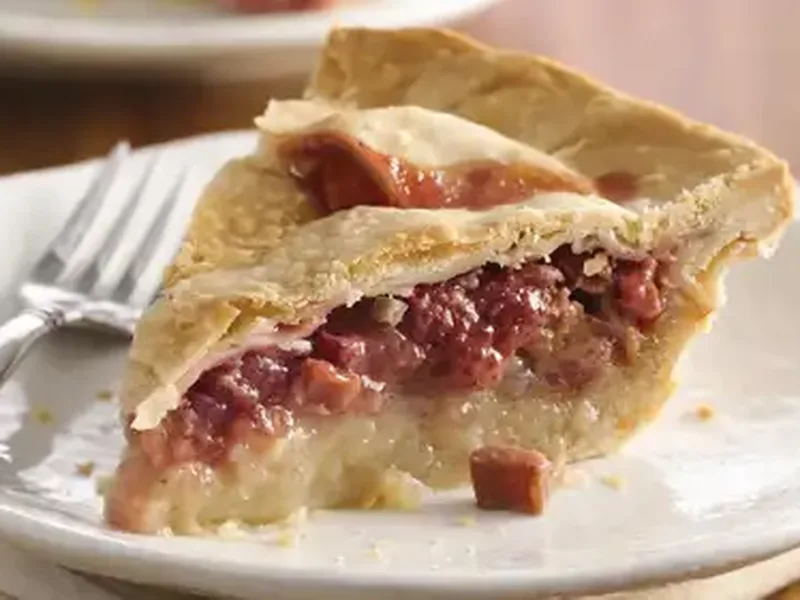 Classic Strawberry-Rhubarb Custard Pie with Tapioca