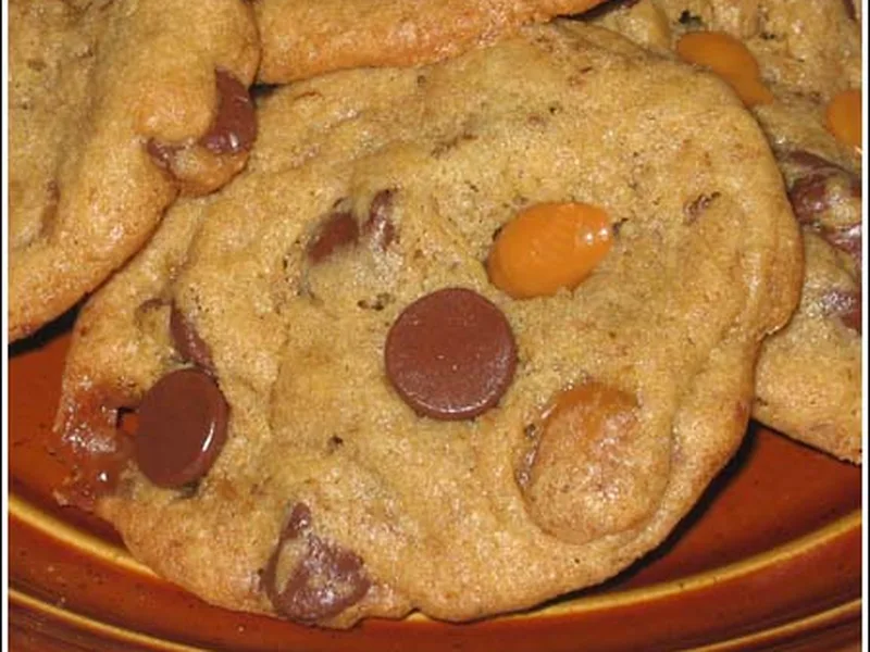 Espresso Caramel Chocolate Chip Cookies with Salted Bits