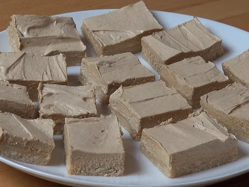 No-Bake Coffee Slice with Coconut Cracker Base