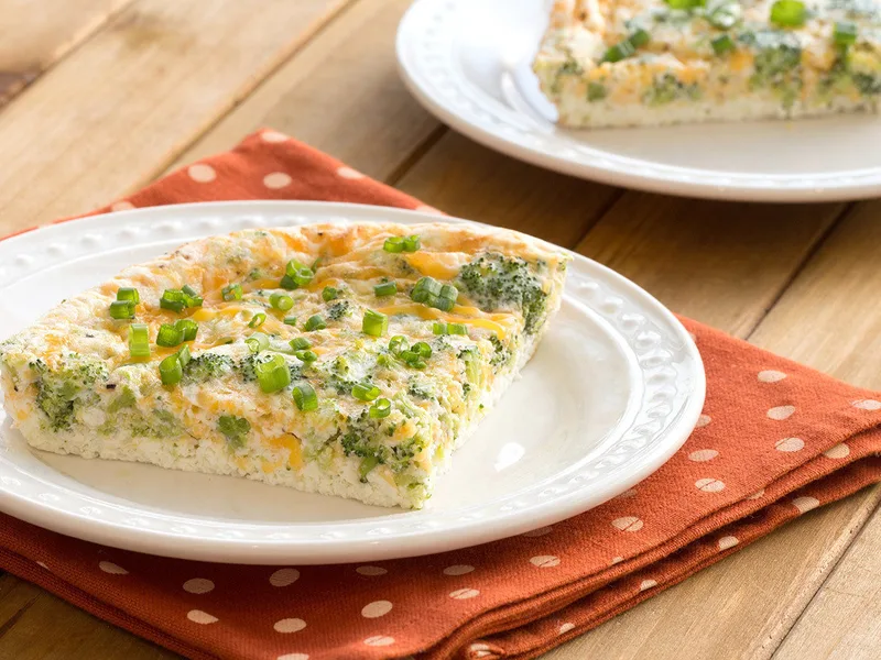 Broccoli Cheddar Crustless Quiche