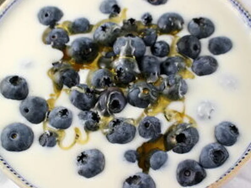 Honey-Vanilla Greek Yogurt With Blueberries