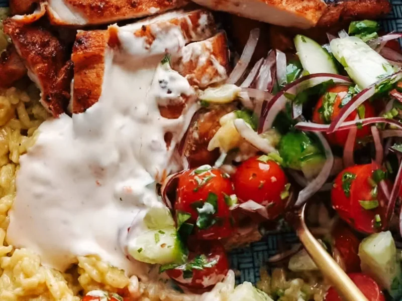 Banza Bowls with Calabrian Chili Sauce and Cucumber Salad