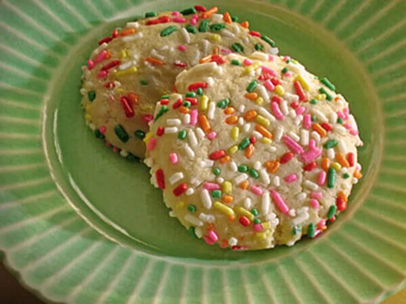Butter Cookies with Sprinkles and Sugar