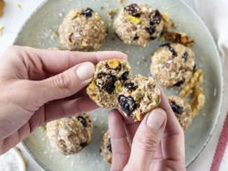 No-Bake Walnut Energy Balls with Flax