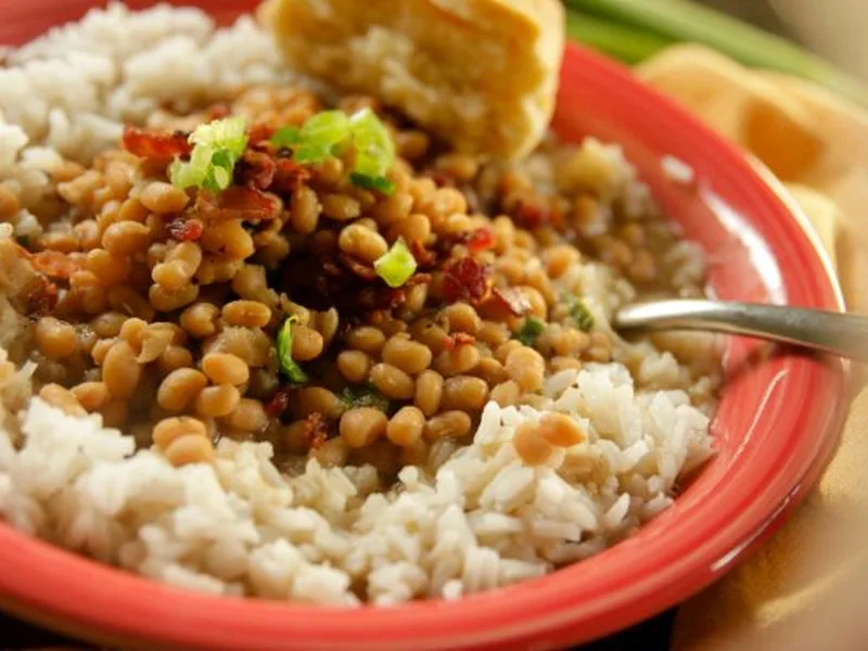 Southern Lady Peas with Salt Pork and Rice