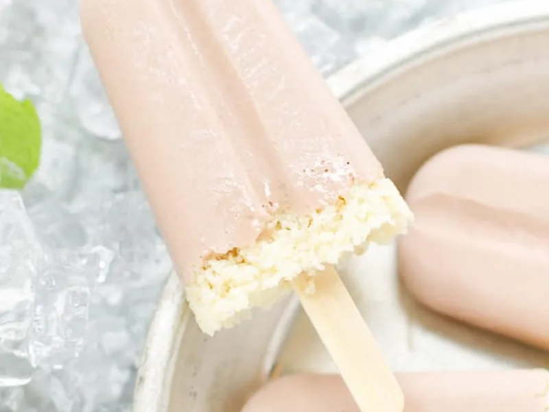 Chocolate Almond Milk Cheesecake Ice Pops