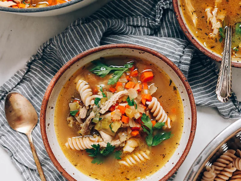 Classic Chicken Noodle Soup with Immune-Boosting Ginger