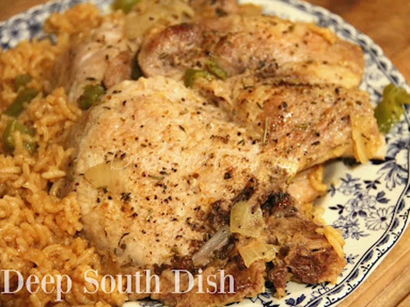 Southern Pork Chop and Rice Casserole