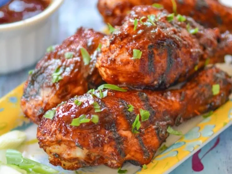 Chipotle Beer BBQ Chicken Drumsticks with Homemade Sauce