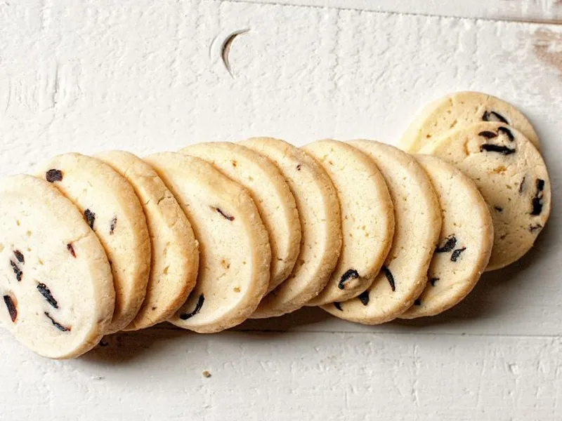 Orange Cranberry Shortbread Rounds - 10 Minute Bake