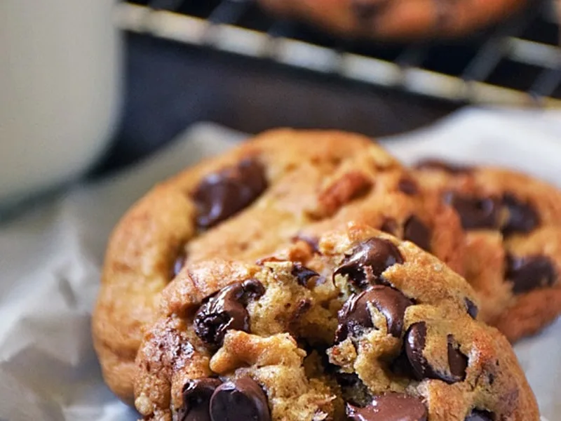 Chocolate Chip Butter Pecan Cookies with Toasted Nuts