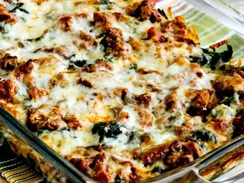 Sausage and Kale Lasagna Casserole