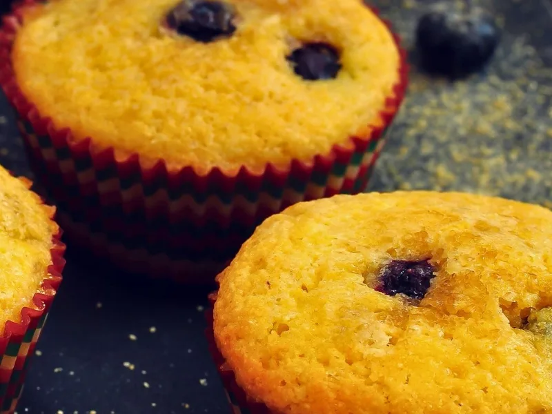 Weight Watchers Blueberry Corn Muffins with Lemon Zest
