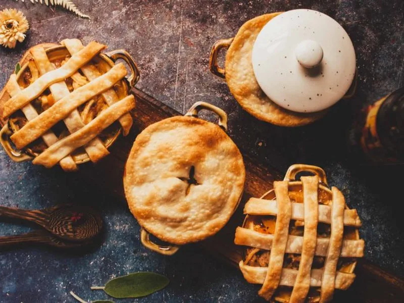 Butternut Beer Cheese Chicken Pot Pies